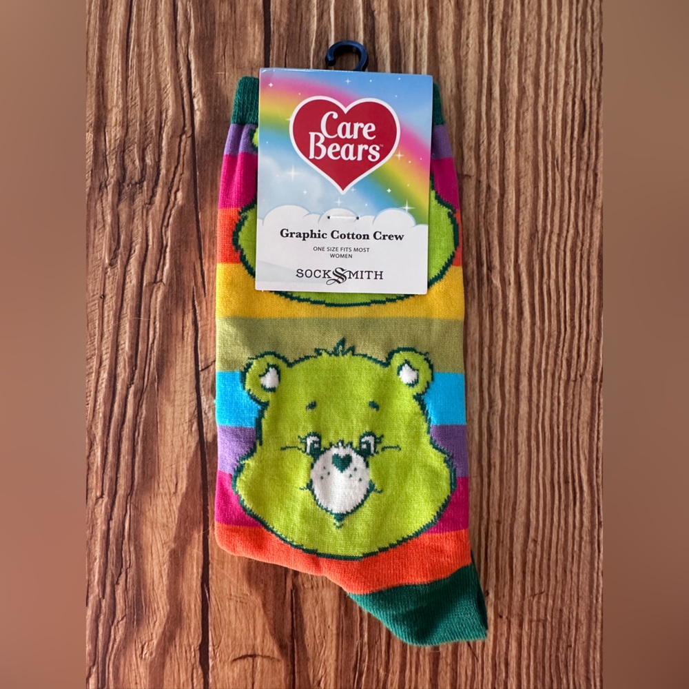 Care Bears Green and Rainbow Socks